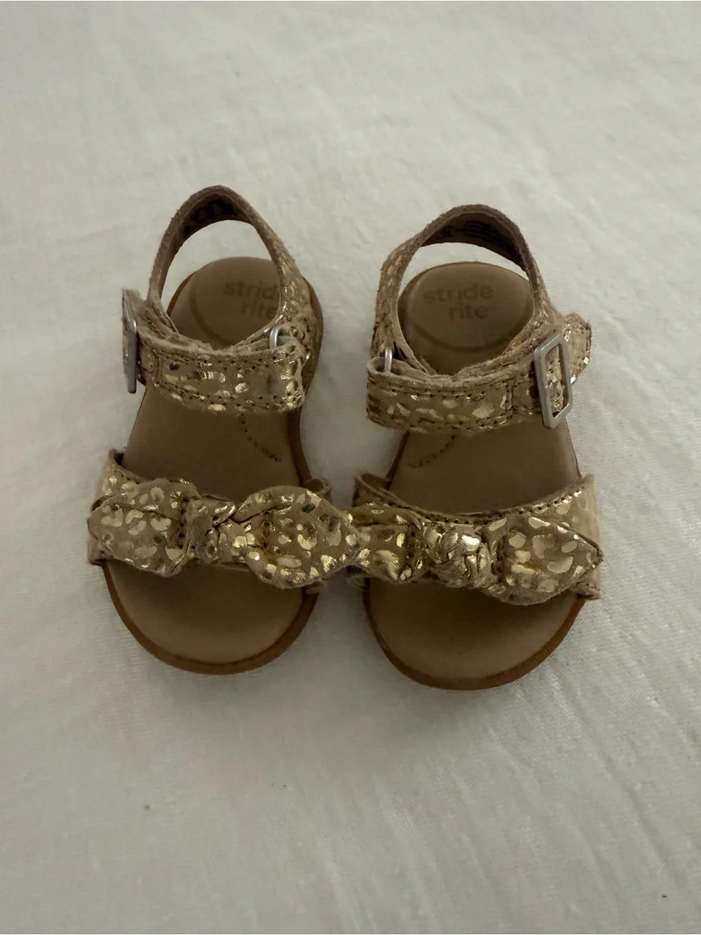 Stride Rite SR Whitney (Toddler) on gold leopard